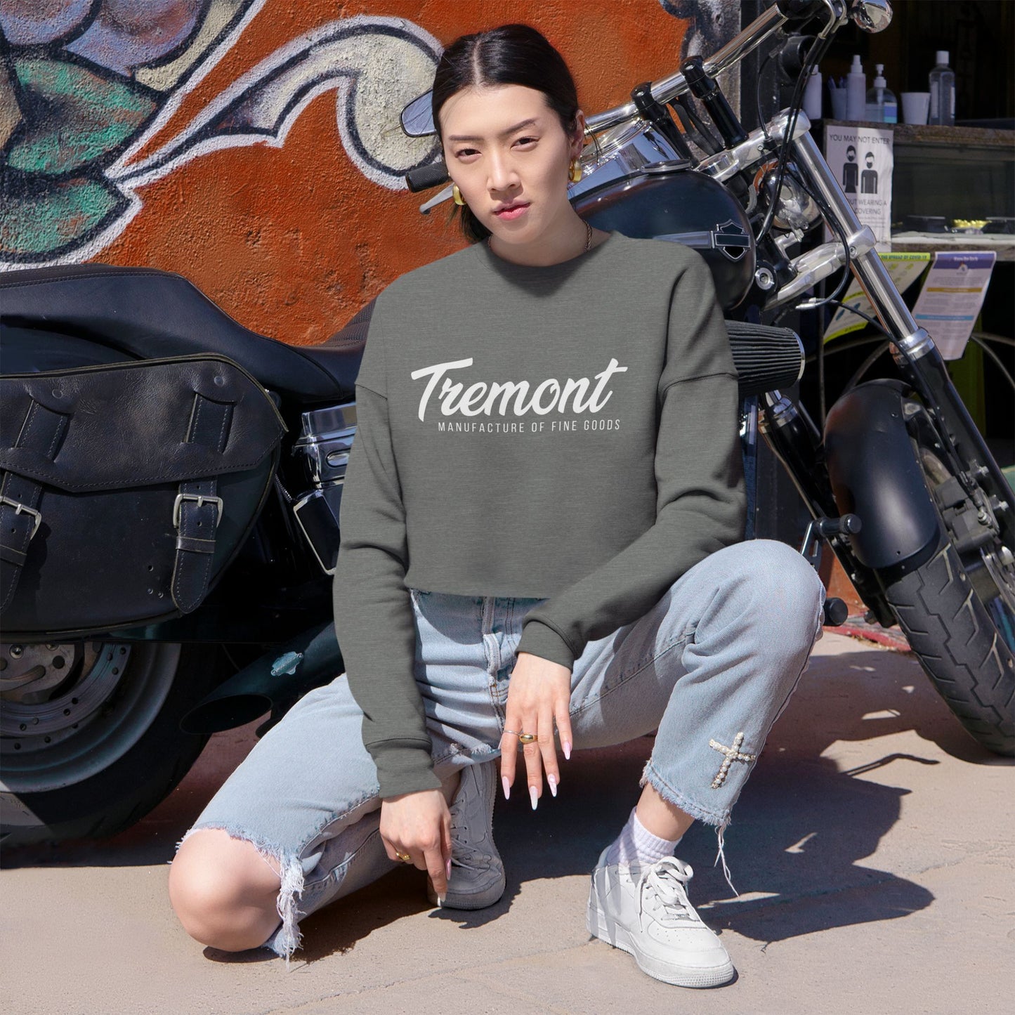 Stylish Women's Cropped Sweatshirt - Tremont Fine Goods