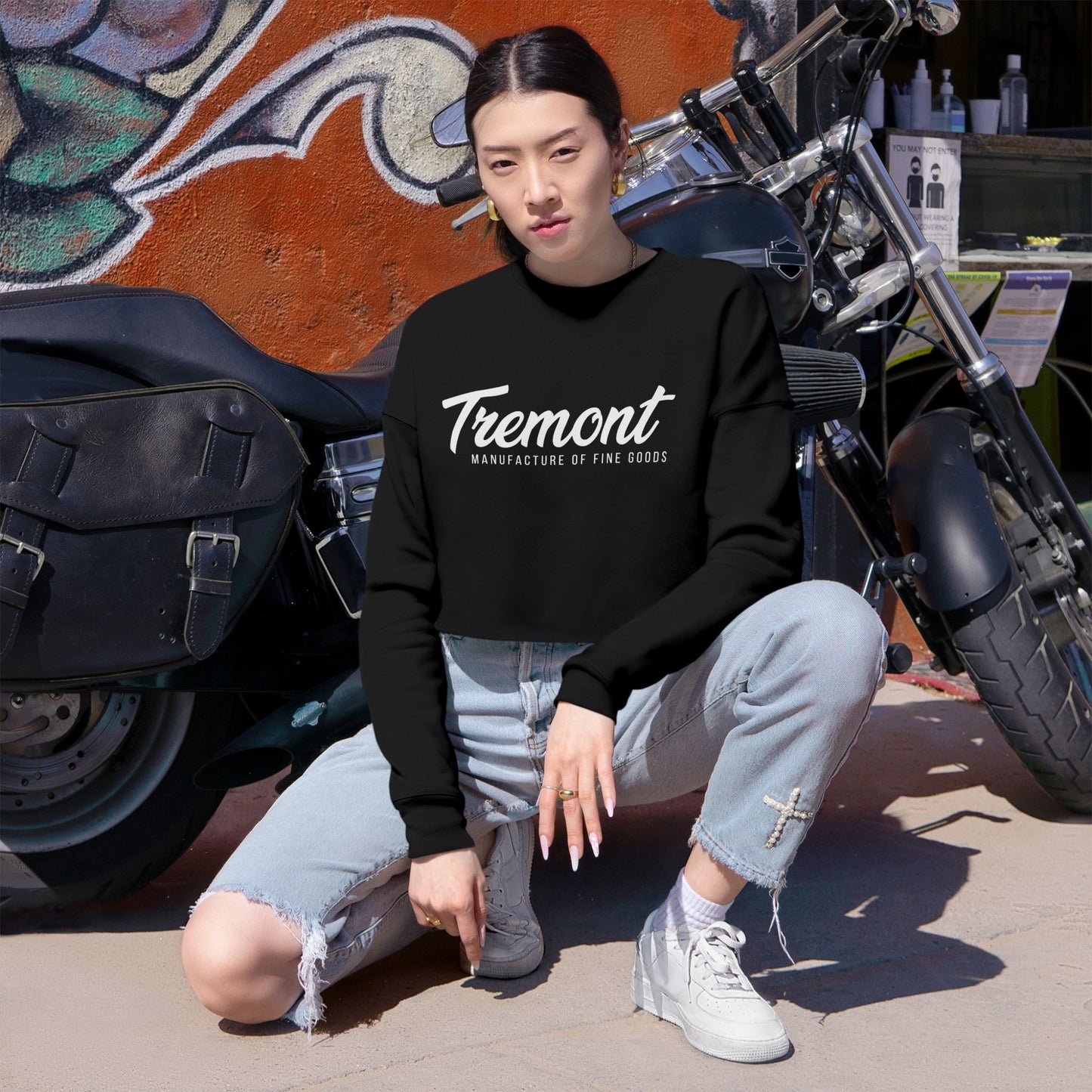 Stylish Women's Cropped Sweatshirt - Tremont Fine Goods