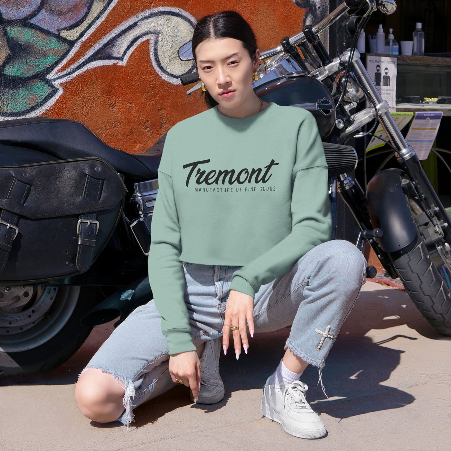 Stylish Women's Cropped Sweatshirt - Tremont Fine Goods