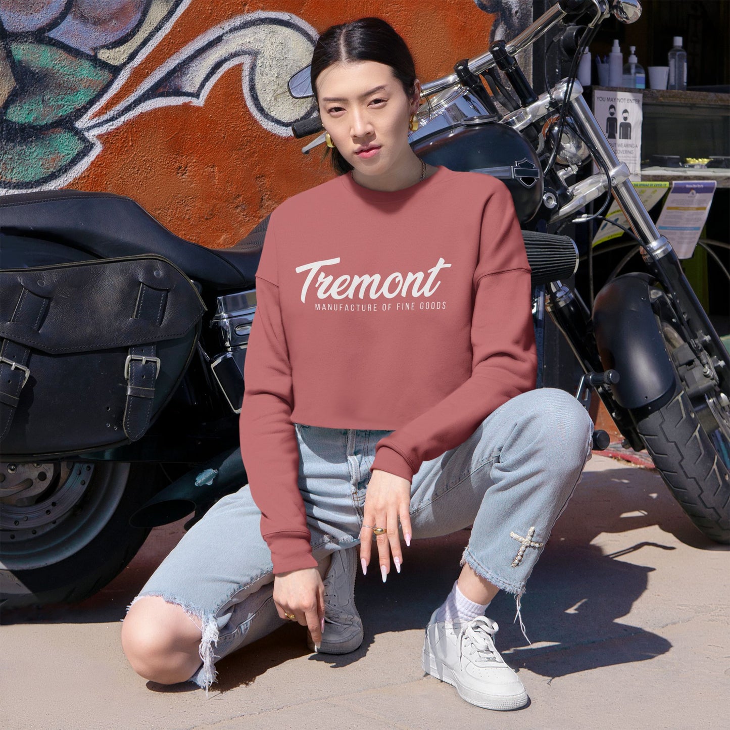 Stylish Women's Cropped Sweatshirt - Tremont Fine Goods