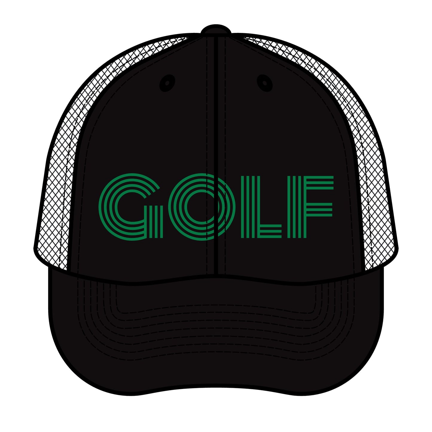 Retro Golf Trucker Hat - Vintage Style Cap for Golf Lovers