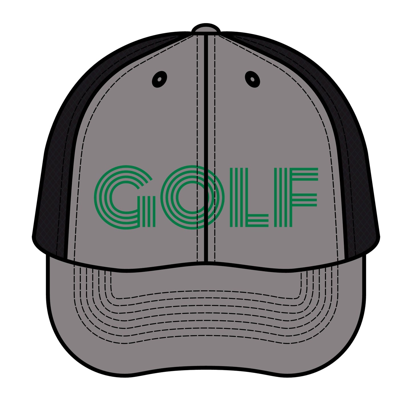 Retro Golf Trucker Hat - Vintage Style Cap for Golf Lovers