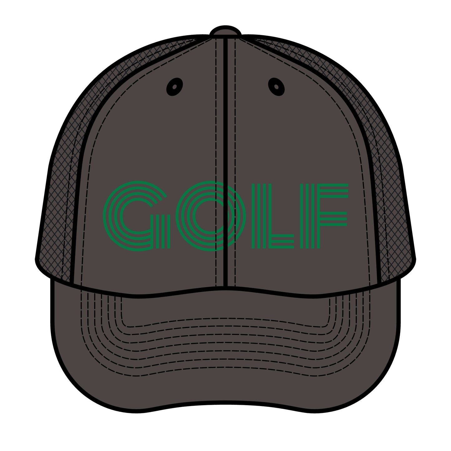 Retro Golf Trucker Hat - Vintage Style Cap for Golf Lovers