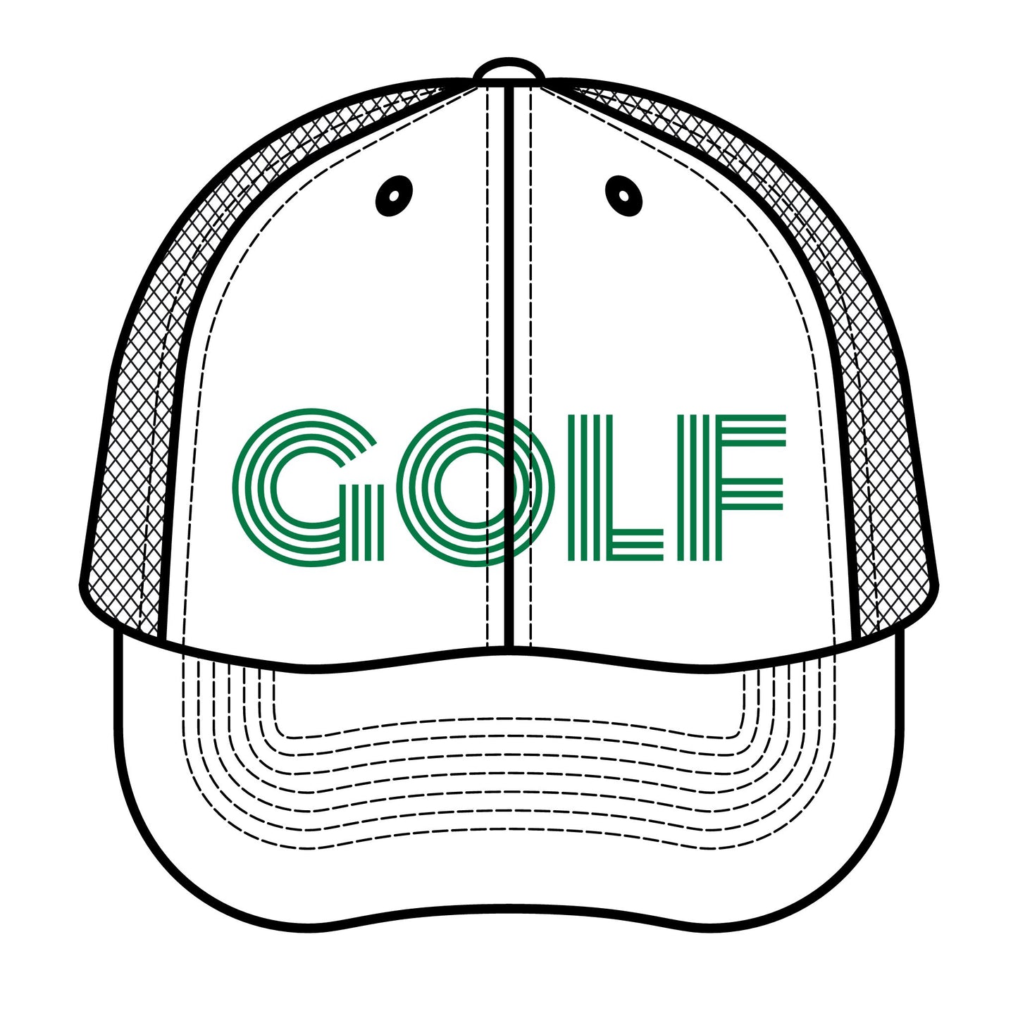 Retro Golf Trucker Hat - Vintage Style Cap for Golf Lovers